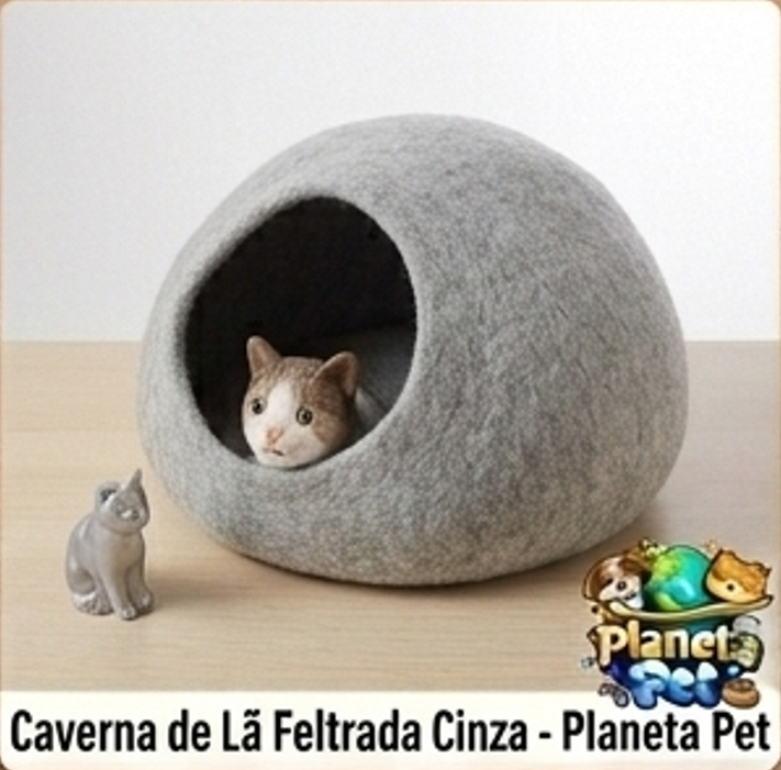 Caverna de Lã Feltrada Cinza